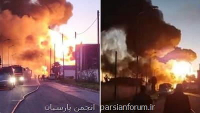 انفجار و حریق گسترده در یک مخزن گاز در مراکش