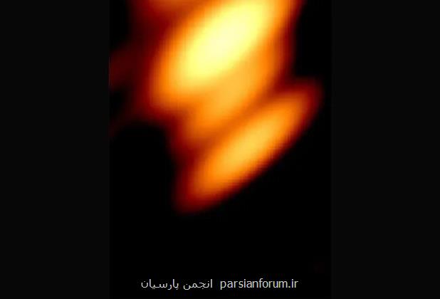 اولین عکس از دو سیاه چاله که دور یکدیگر مدار می زنند