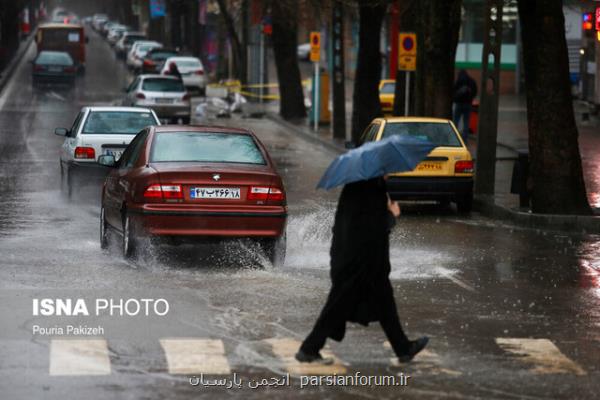 بارش باران در محورهای استان البرز